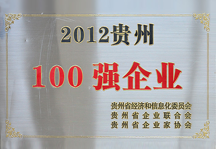2012貴州100強企業
